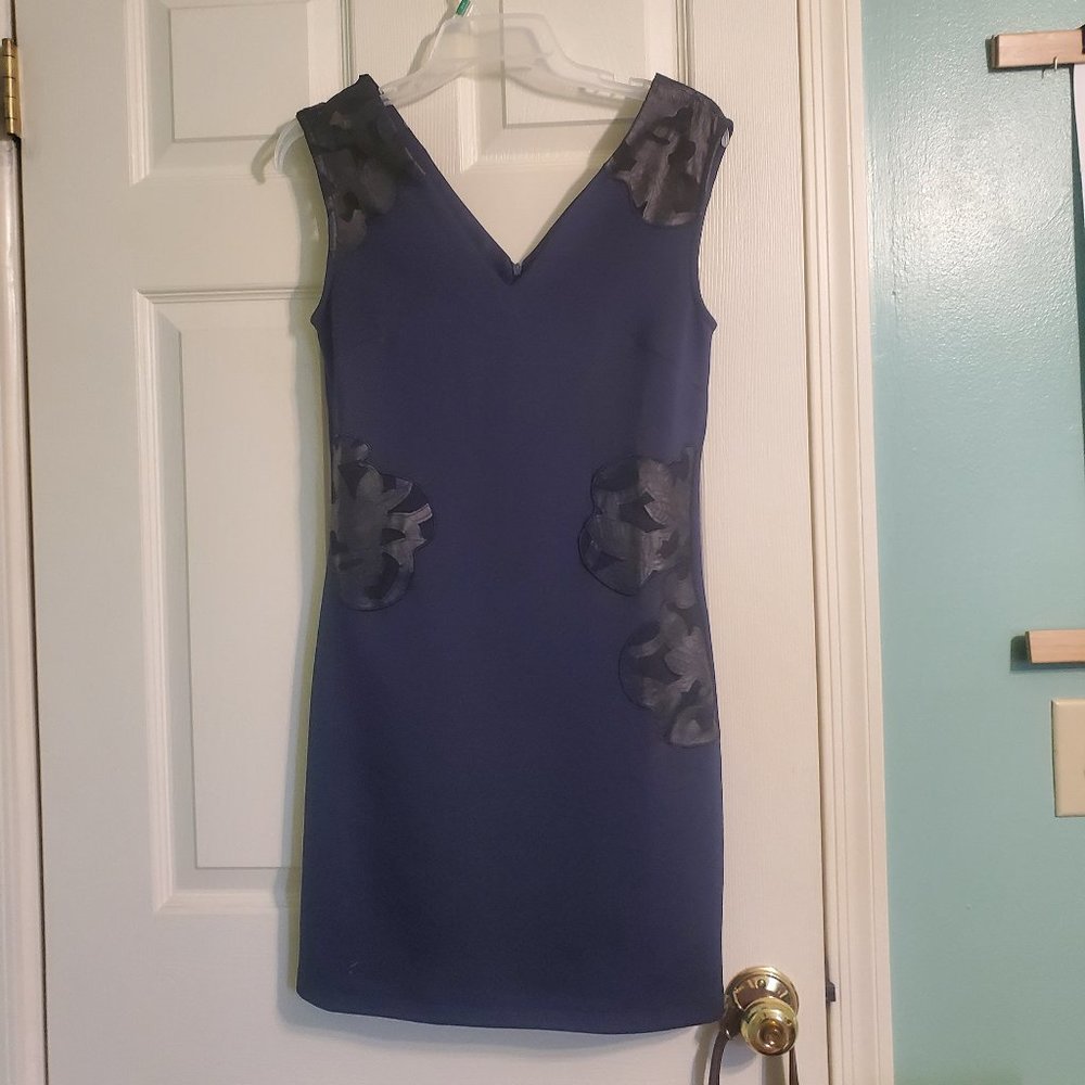 Mark by Avon - Size S - Navy and Black Patterned Dress
